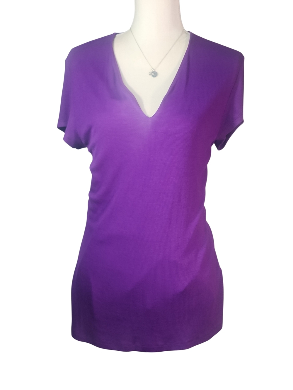 INC International Concepts Purple V-Neck Short Sleeve Tee. XL